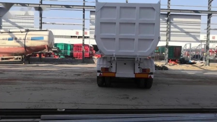 Rimorchio per camion semirimorchio ribaltabile con cassone laterale idraulico a 3 assi 4 assi da 80 tonnellate per la Nigeria