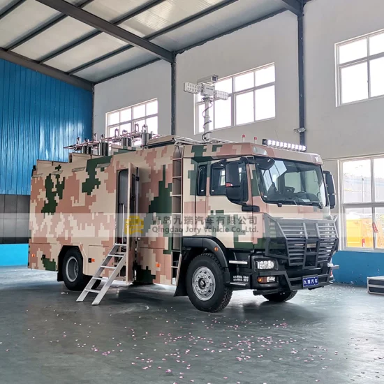 Veicolo di comando di comunicazione satellitare Sinotruk HOWO 4X2 nuovo di zecca FAW Beiben Dongfeng Shacman Foton Secondo camion Camion speciale resistente