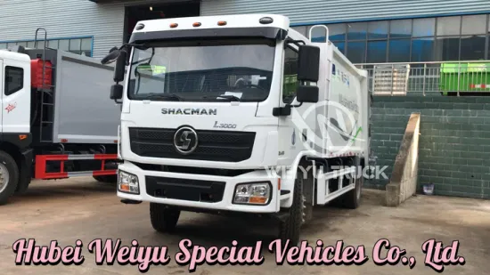 Shacman L3000 4X2 14cbm 10 tonnellate idraulico ad alto rapporto di compressione camion compattatore di rifiuti compressi per rifiuti solidi residenziali